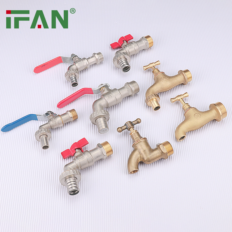 Ifan Customized Long Handle Water Tap 1/2"-1" Brass Plastic PVC PPR Bathroom Basin Garden Water Faucets Mixers Taps Faucet Tap Bibcock