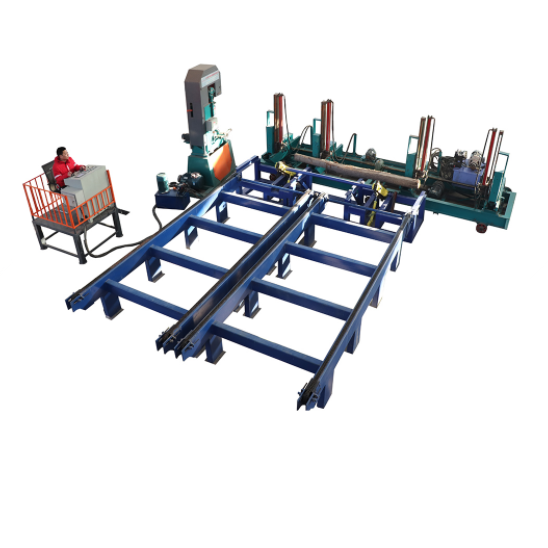 Ленточная пила по дереву вертикальная с тележкой