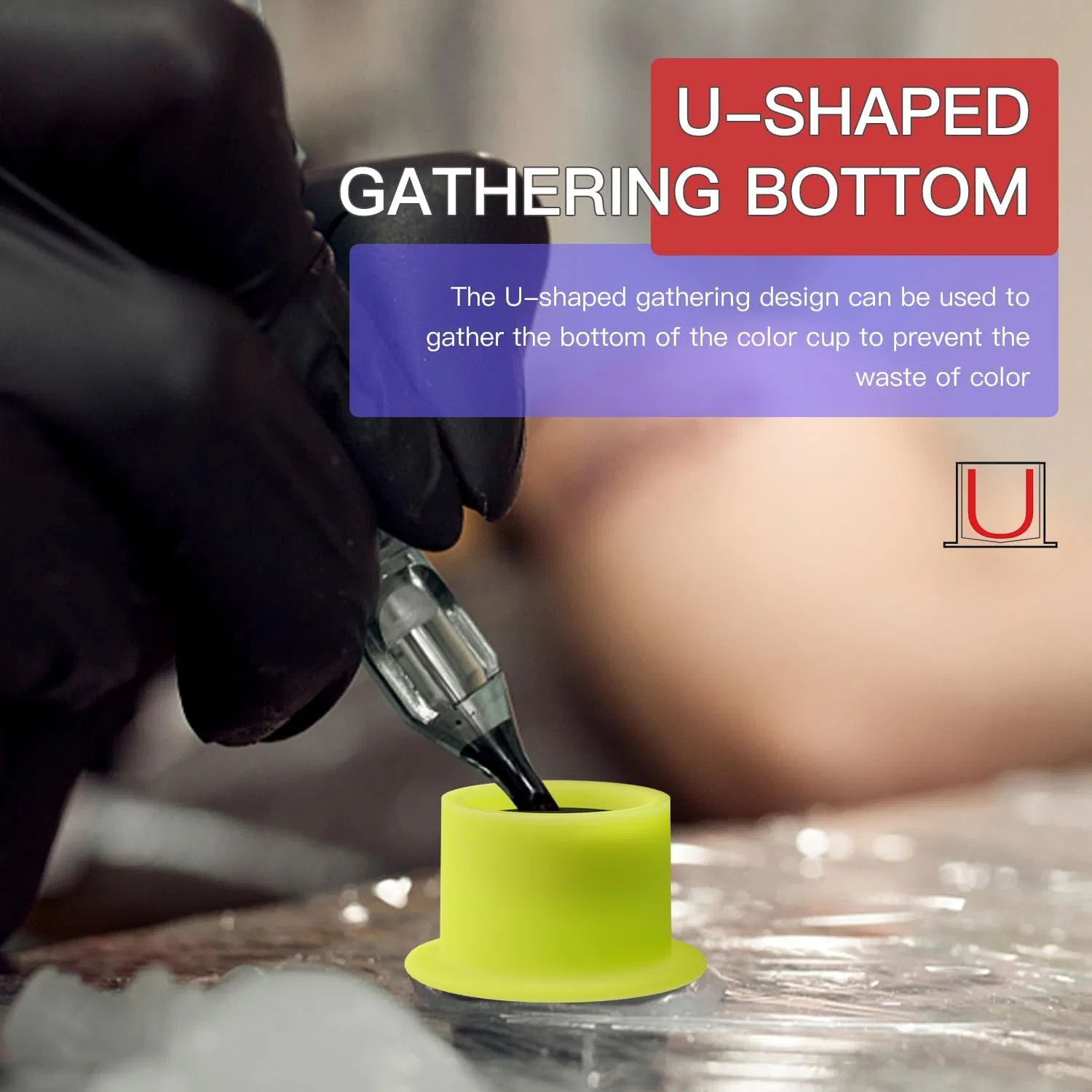 SJ Disposable Pigment Ink Caps Silicone High Quality CE Tattoo Ink Cups OEM Wholesale