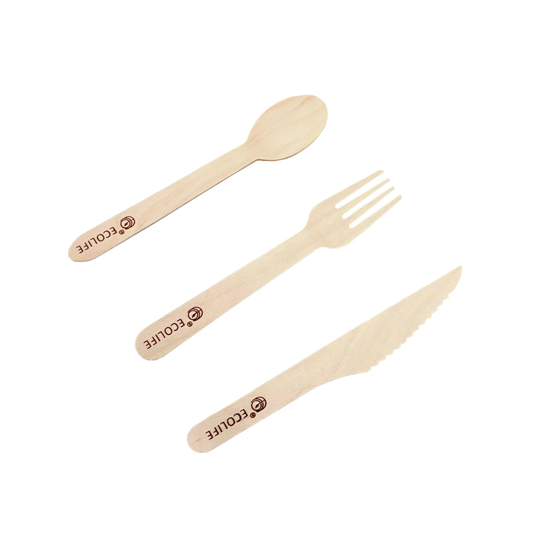 Деревянные ложки и вилки для стейка 140-160 мм, одноразовые