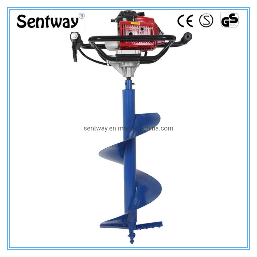 Gasoline One Man Working 63cc Earth Auger with 150mm Bit Ce Approved