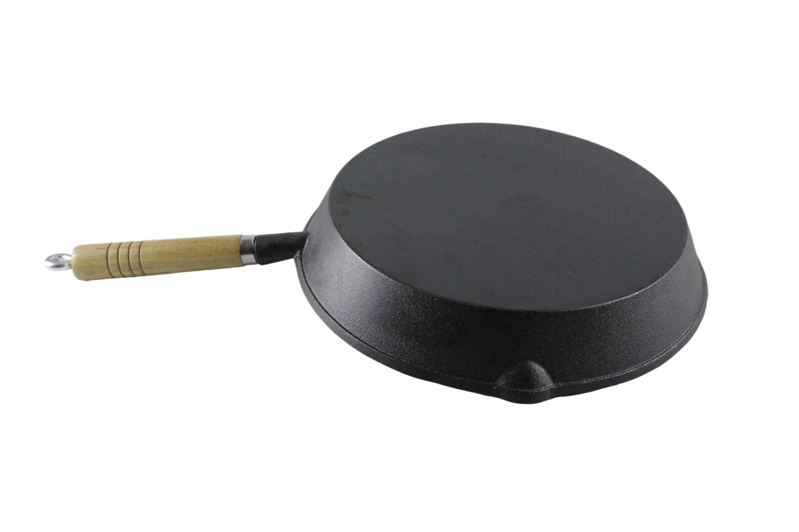 Чугунная сковорода с деревянной съемной ручкой