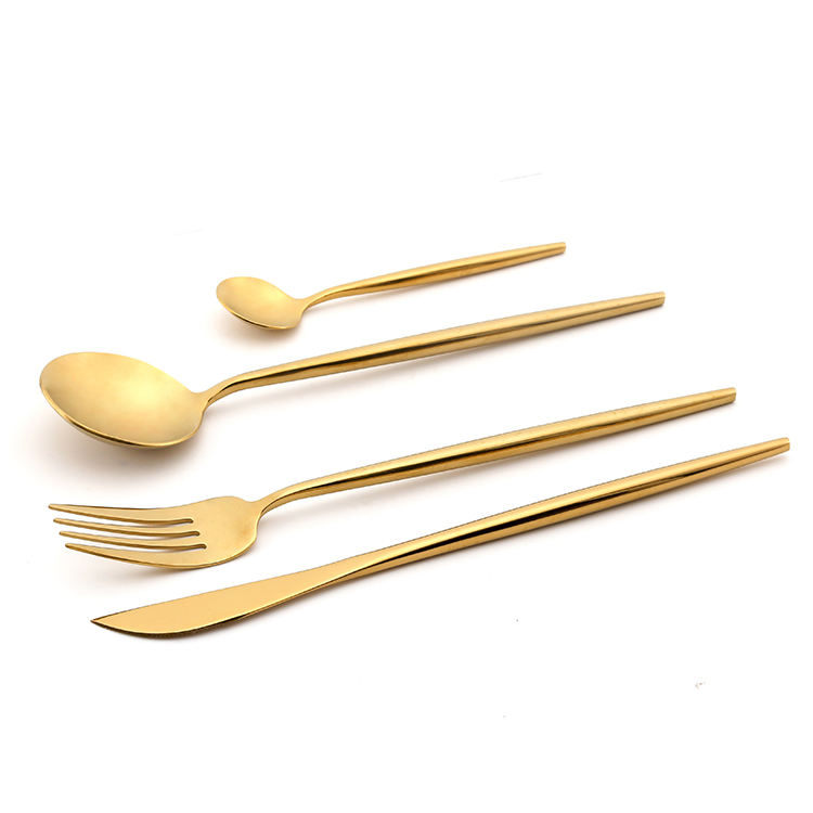 High End Luxury Wedding Banquet Party Gold Durable Cutlery Sets