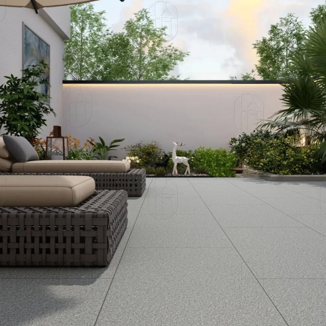 Outdoor Flooring Floor Paving Slabs Wear-Resistant and Anti-Grinding Rough Anti Slip Outdoor Tiles Non Slip