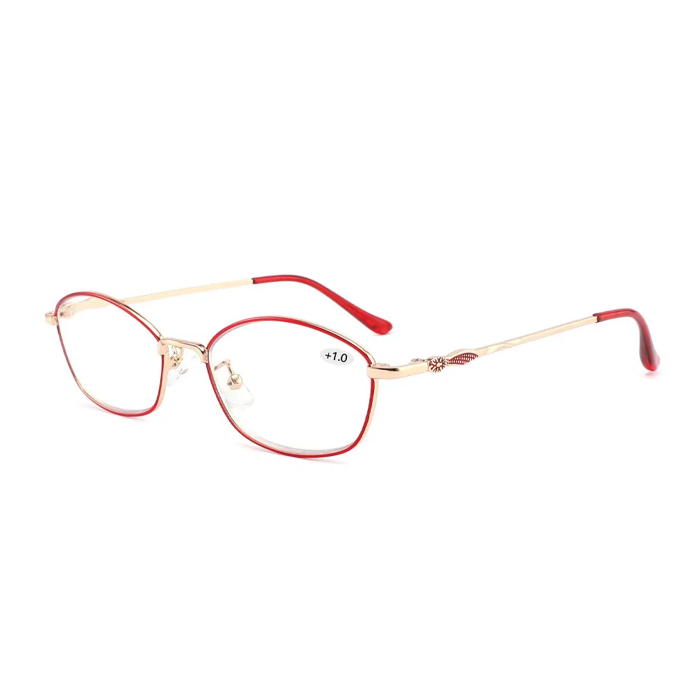 Gd High Quality New Reading Glasses Metal Hinge Silicone Nosepad Anti Blue Light Reading Glasses Old Men Women Glasses