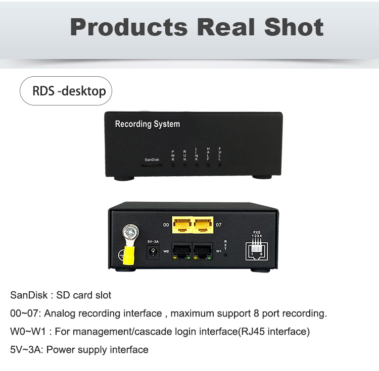 Excelltel Embedded Recording System Linux System Telephone Voice Recorder with SD Card