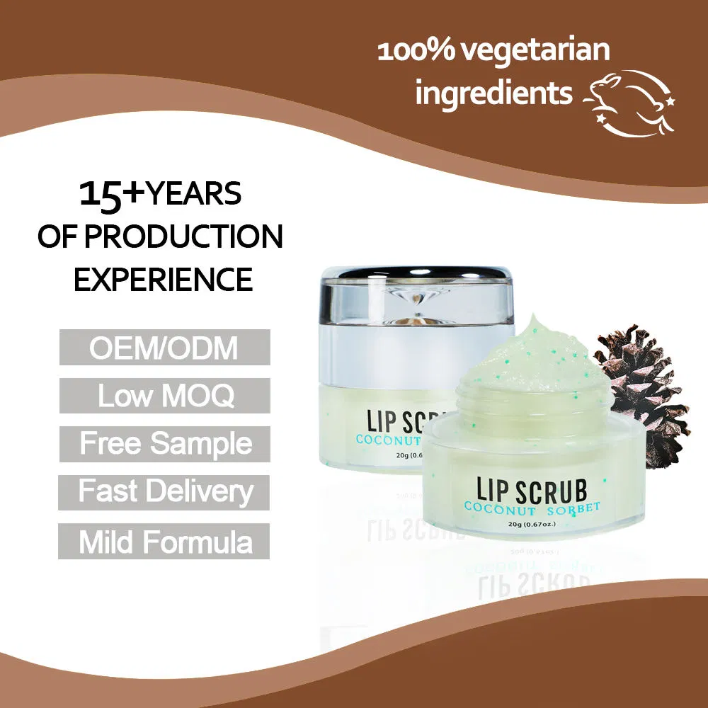 Exfoliating Hydrating Vegan Lip Scrub Organic Sugar Lip Scrub
