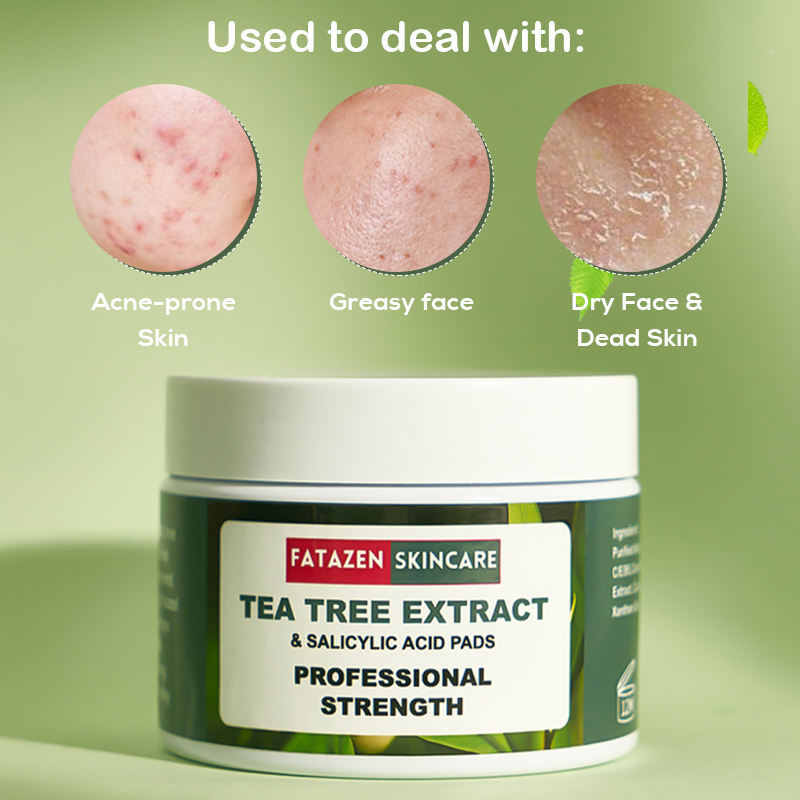 Private Label Hyaluronic Facial Aha Based Exfoliating Peeling Pads OEM Tea Tree Salicylic Acid Pads Anti Treatment Face Mask