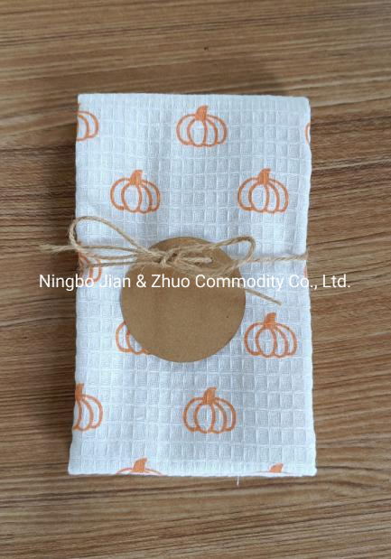 Custom Waffle Cotton Printing Kitchen Napkin Tea Towels