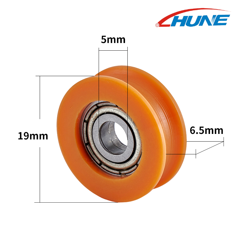 U-Groove Bearing Plastic Pulley U0519-6mm Door & Window Rollers with Sliding Bearings High Quality Window Rollers