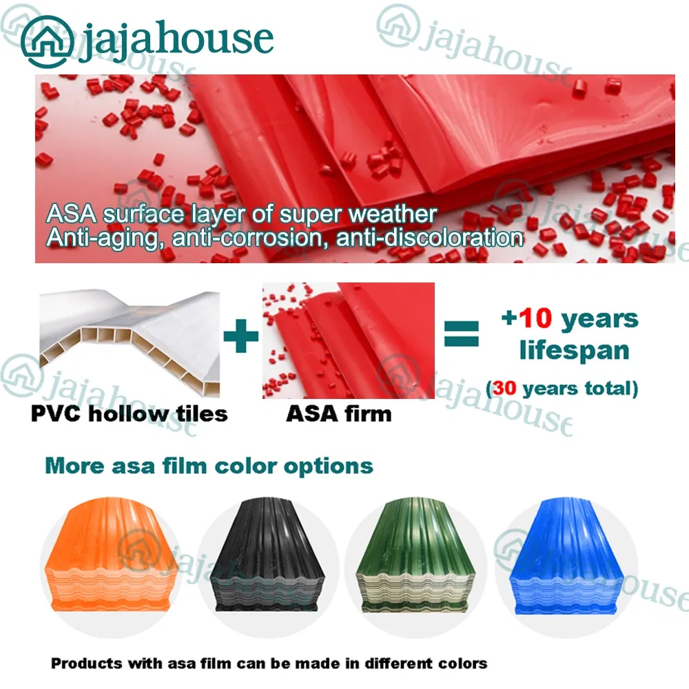 Light Weight PVC Hollow Roofing Sheets for Construction Plastic Roof Tiles