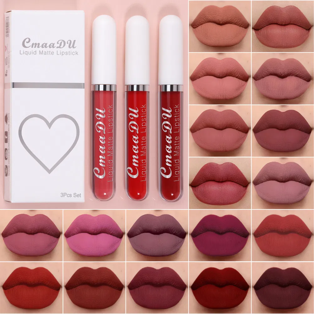 3 Pack of Long-Lasting Matte Lip Gloss for Daily Use