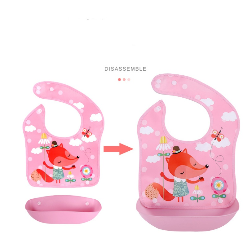 Wholesale Waterproof PEVA Baby Drool Bibs - Various Cartoon Pattern Styles and Large Caliber