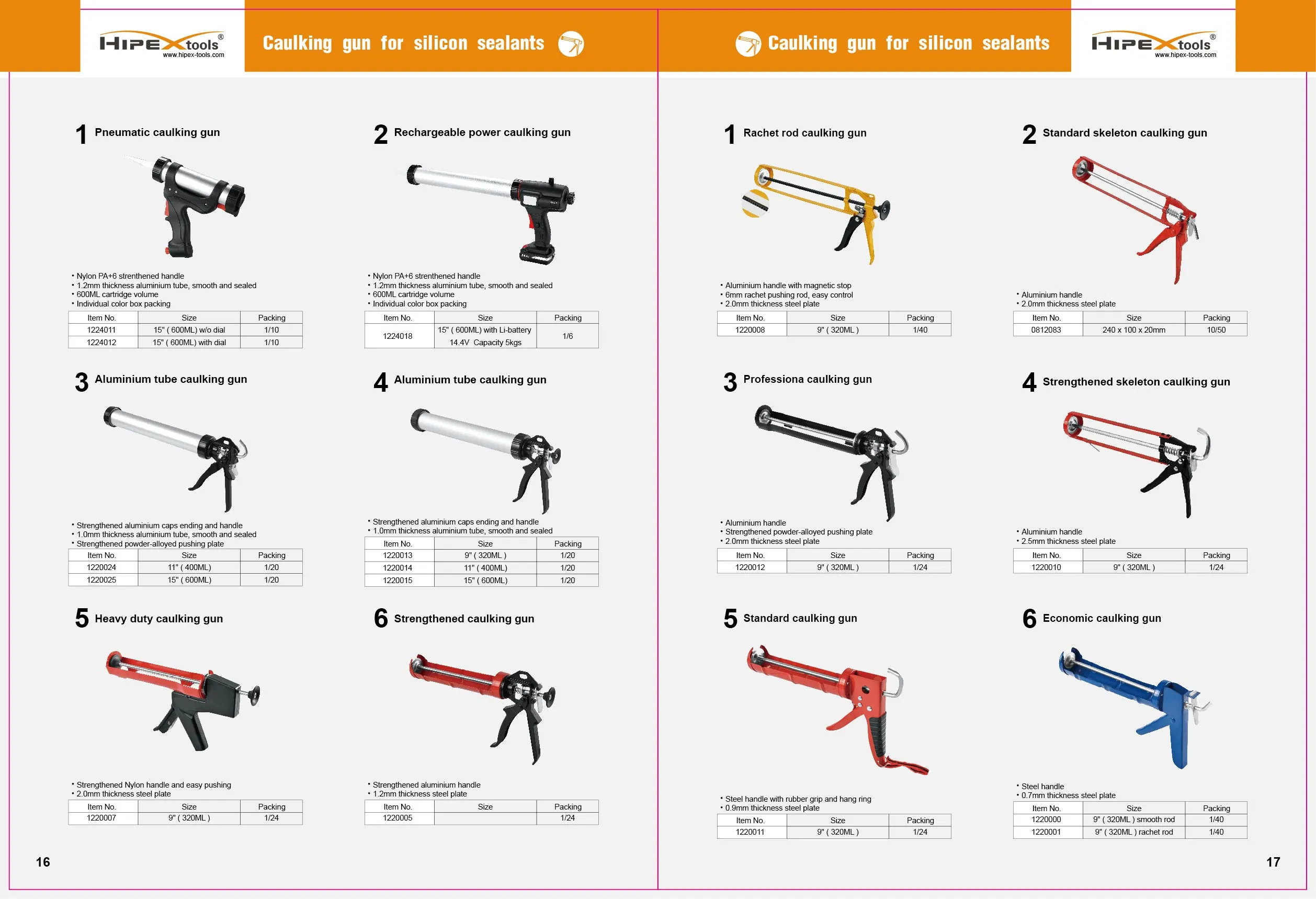 Rachet Rod Caulking Gun Professional Caulking Gun Tool for Construction
