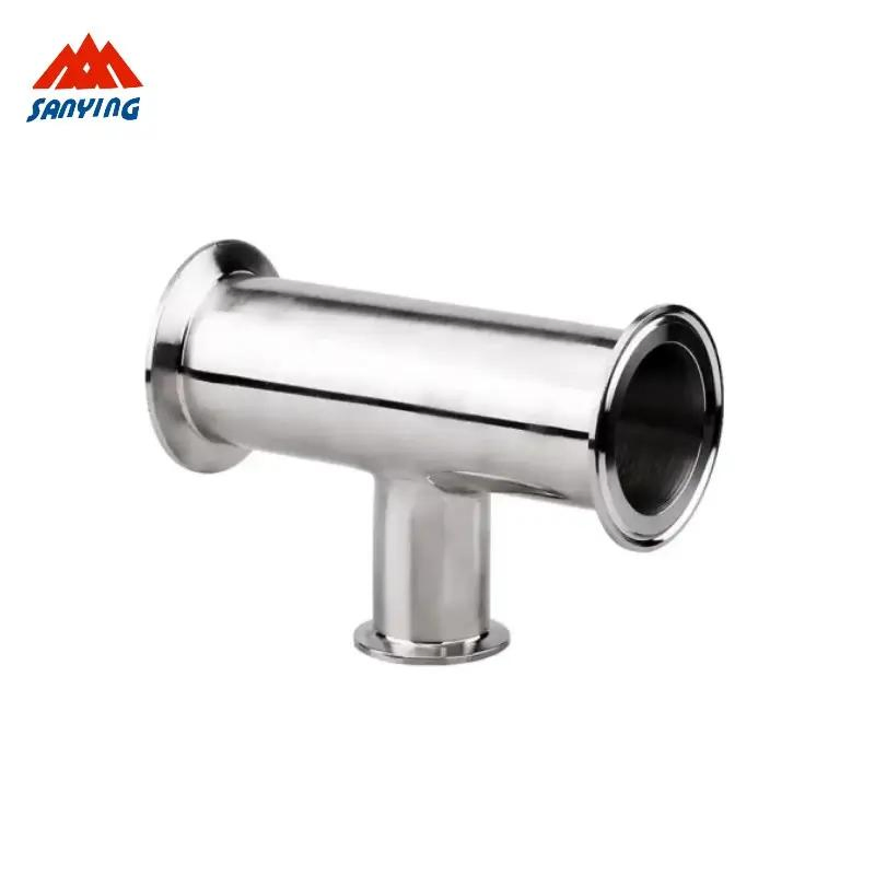 Sanitary 3A DIN Stainless Steel 304/316L Clamped Reducing Tee Pipe Connection