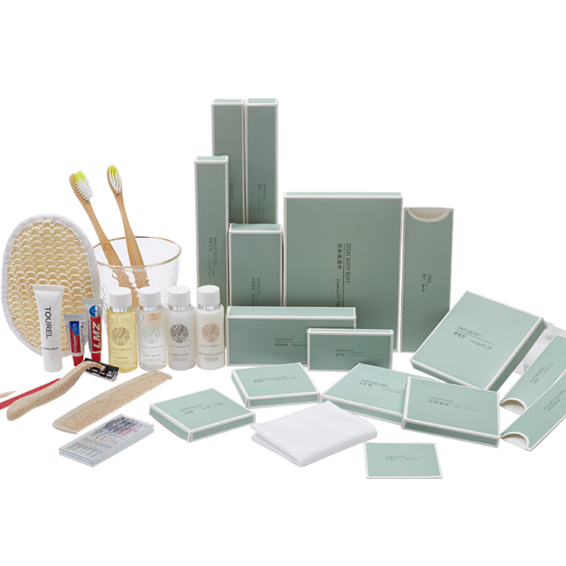 Custom Biodegradable Wheat Straw Luxury Hotel Toiletries Kit 5 Star Hotel Disposable Amenities Set Eco Friendly