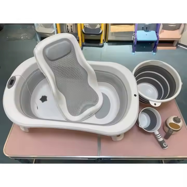Складная детская ванночка для малышей с аксессуарами