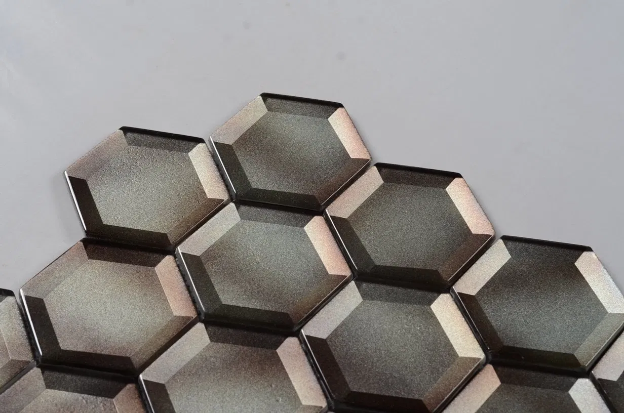 Мозаика для ванной 73x73 мм, скошенный край, холодное напыление