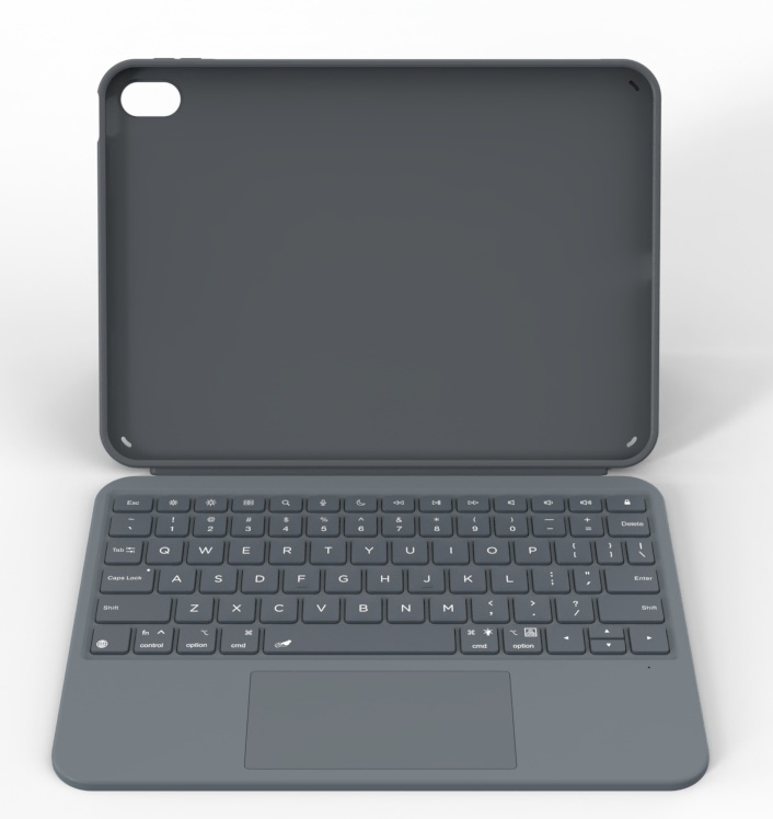 Tablet Keyboard Case, with Instant Charging & Pairing Non-Detachable Full Protection Case, Trackpad & Backlit Wireless Keyboard for iPad 10th/11th