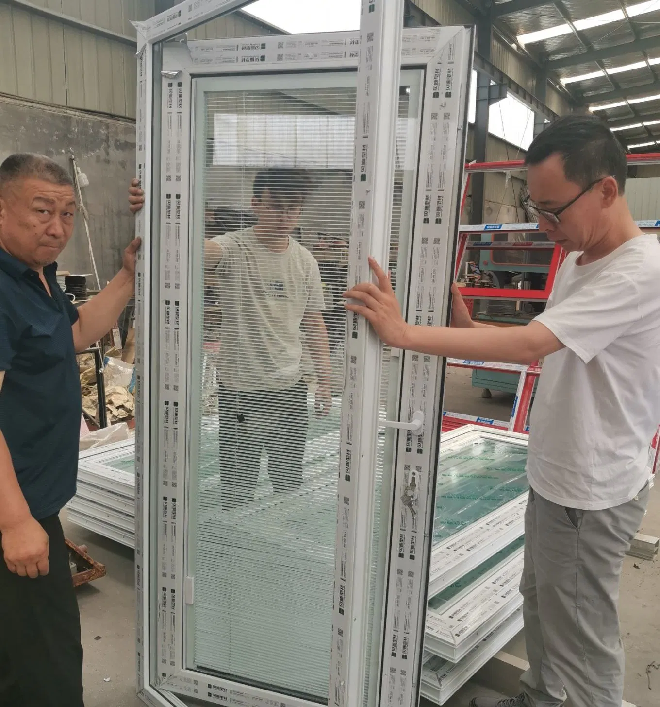 Hurricane Impact Patio Doors Single PVC Casement Door with Built in Internal Blinds