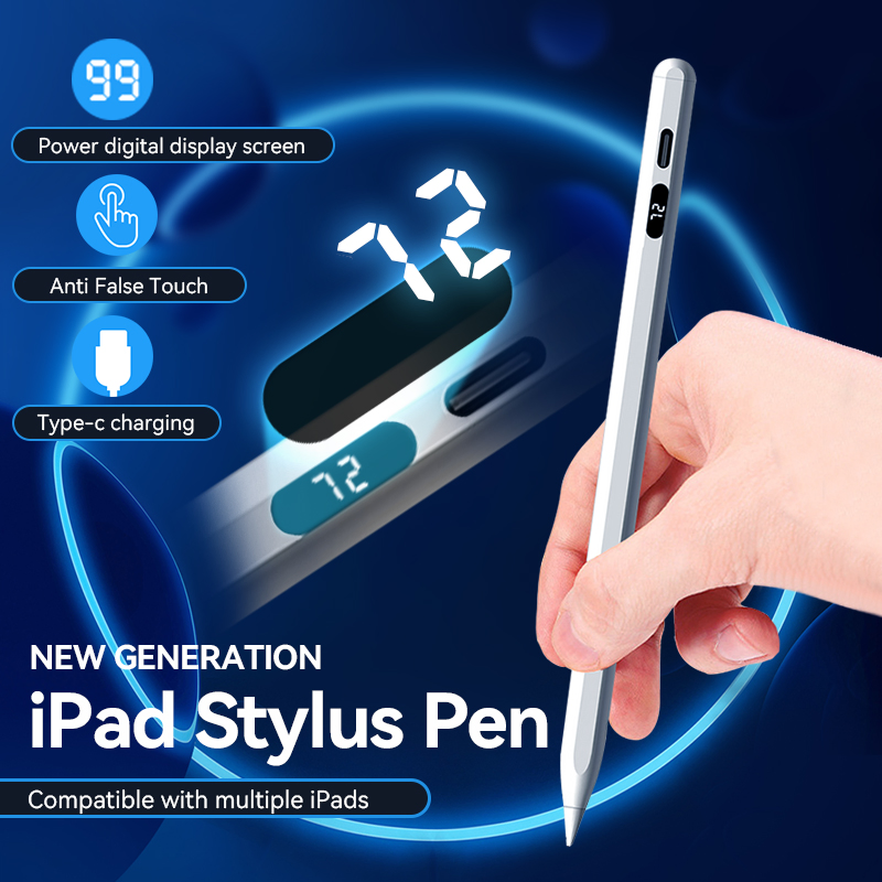 Point Rechargeable Digital Drawing Stylus Pencil with LED Display Rejection Stylus Pen