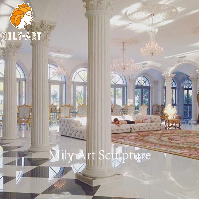 Indoor Home Decoration Natural Marble Pillars