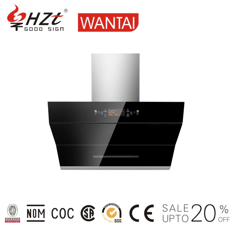 Premium 36 Inch Wall Mount Temper Glass 900 Cfm Range Hood with Gesture Control, 900 Cfm Exhaust Fan, Touch Control, LED Lights, China Manufacturer