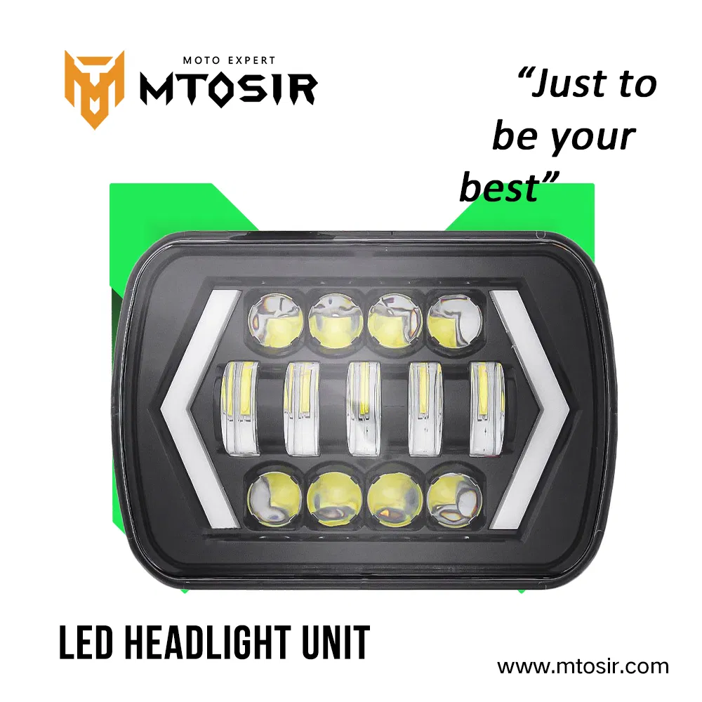 Universal Motorcycle 7x5 Inch LED Square Headlight