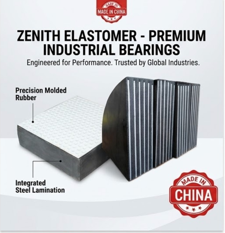 Anti-Slip, Wear-Resistant Rubber Bearing Pads for Bridge Shock Absorption & Cushioning