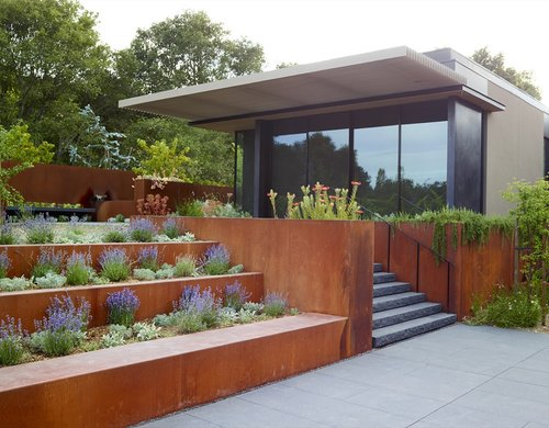 Rustic Metal Garden Landscape Border Corten Steel Lawn Edging