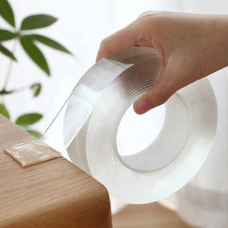 Double Sided Washable Adhesive Tape Multifunctional Removable Transparent Grip Tape Free Sample Nano Tape