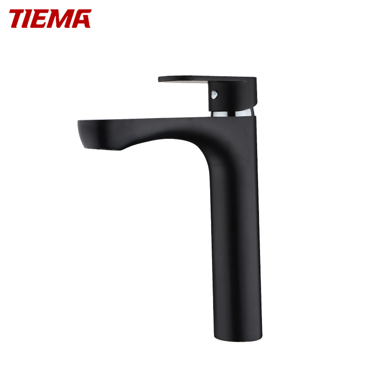 Смеситель для раковины Tiema Black Brass Waterfall