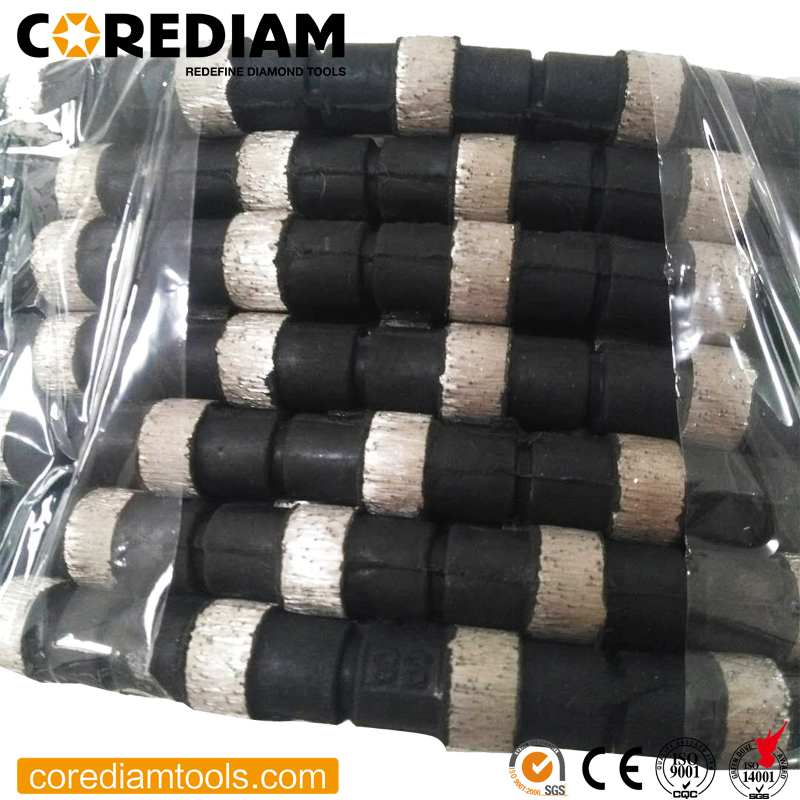 11.0mm Rubber Fixing Granite Diamond Wire for Quarrying/Block Shaping/Diamond Tool