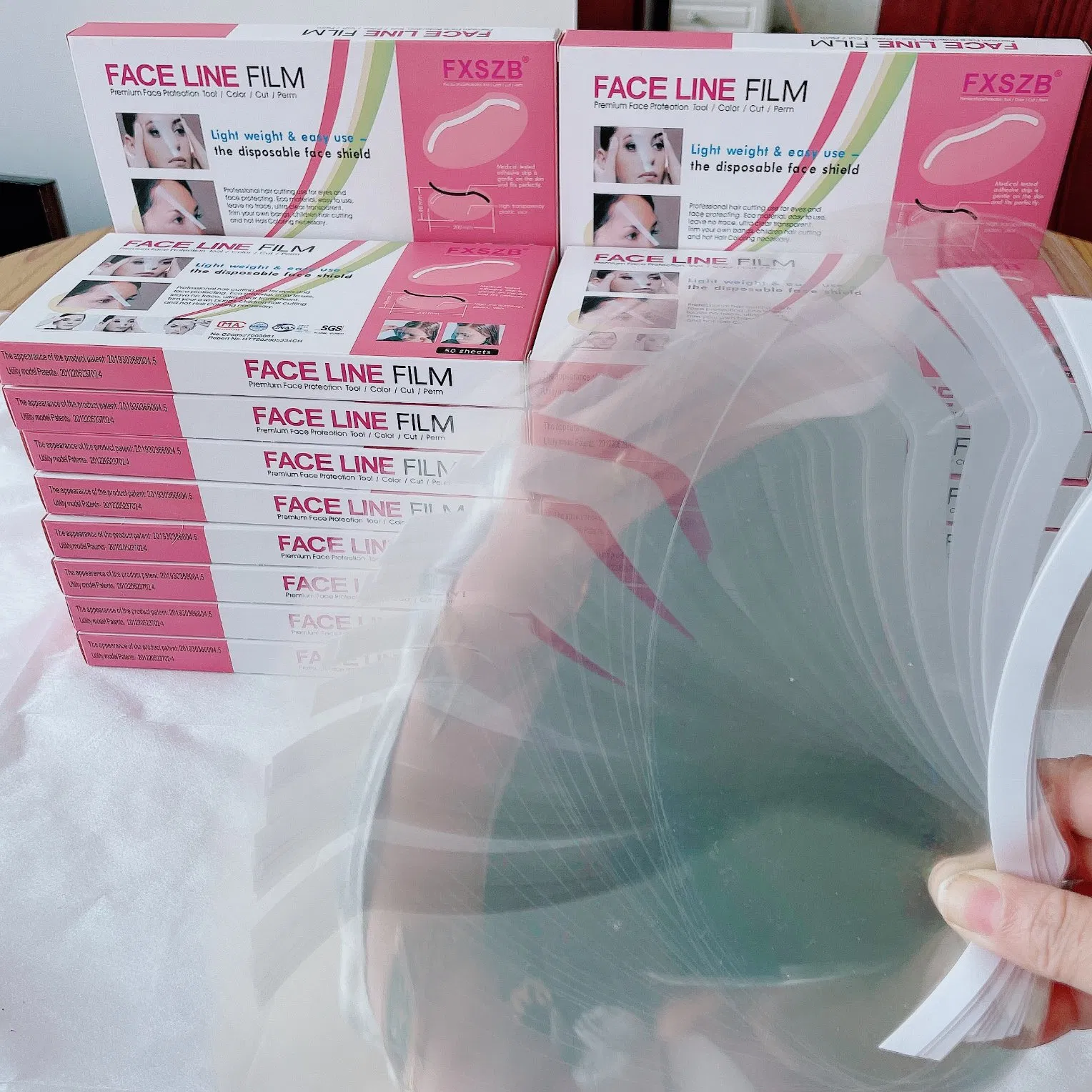 Transparent Hair Cutting Tool Disposable Face Shields Visors