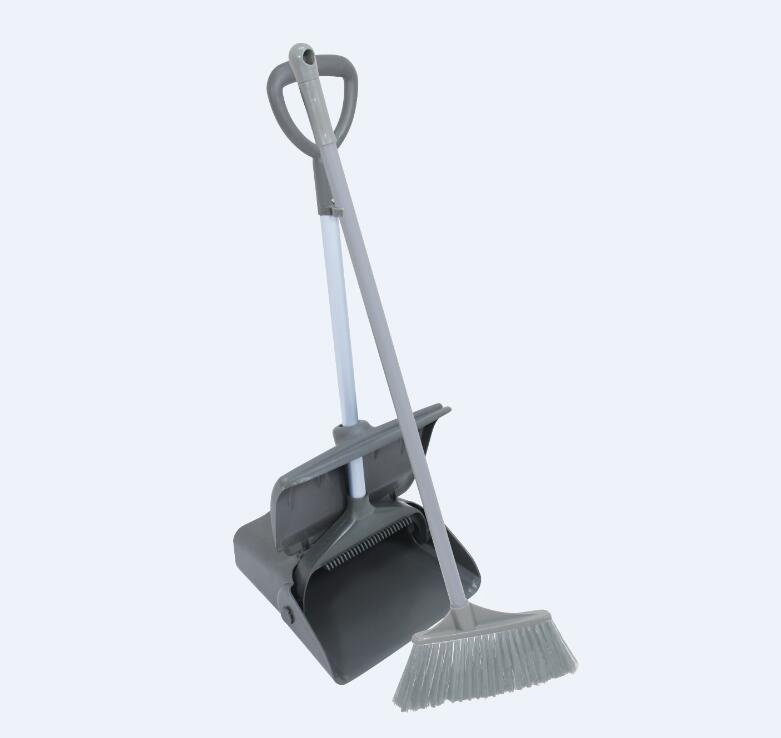 Dustpan Set Durable Plastic Broom Dustpan with Cover and Broom Set