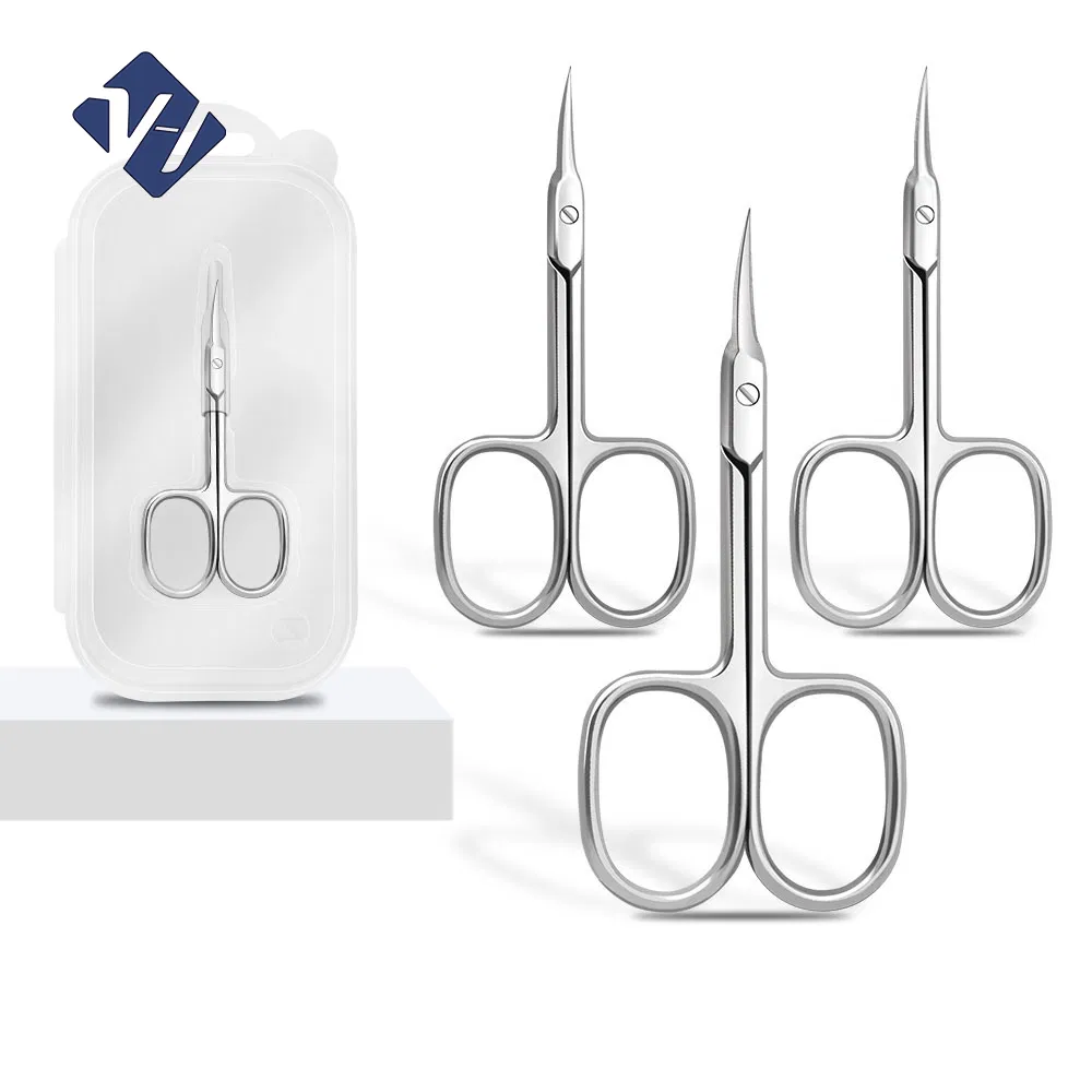3.5 Stainless Steel Elbow Russian-Style Dead Skin Scissors Eyebrow Trimming Scissors Edged Pointed Beauty Scissors Cuticle Manicure Tool