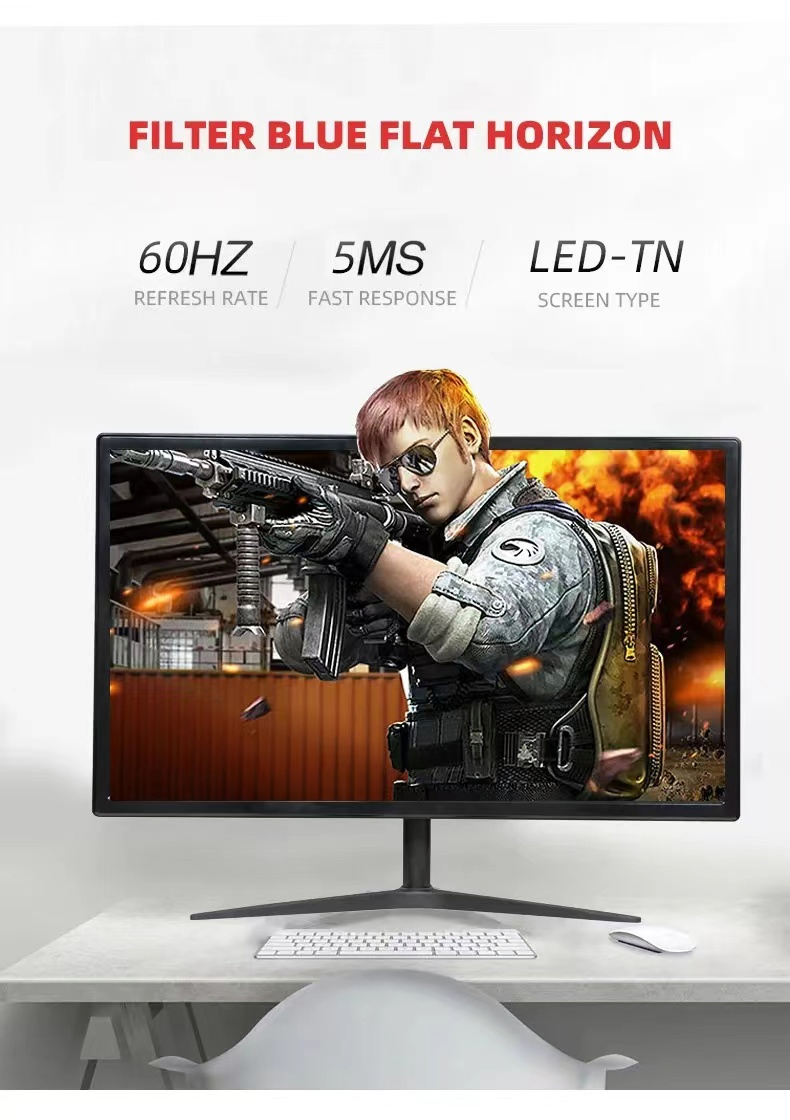 Computer Monitor OEM 17 19 22 24 27 Inch PC Office Monitor IPS Va