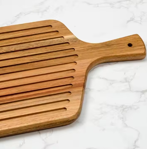 Wooden Cutlery Popular Acacia Solid Wood Bread Cutting Board for Meat, Vegetables