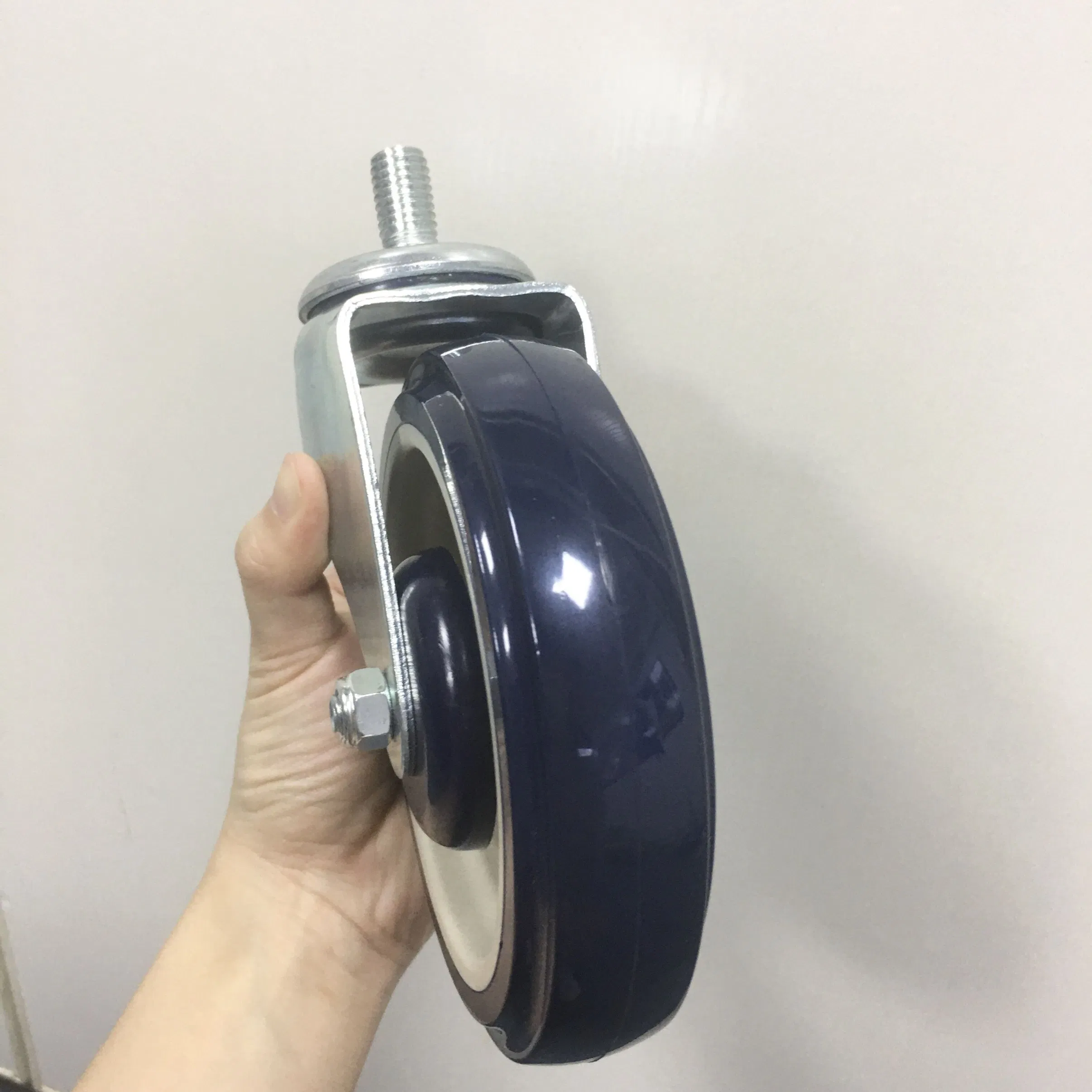 Wbd China Wheel Manufacturer Blue Shopping Cart Caster Wheels 100 125 mm Diameter