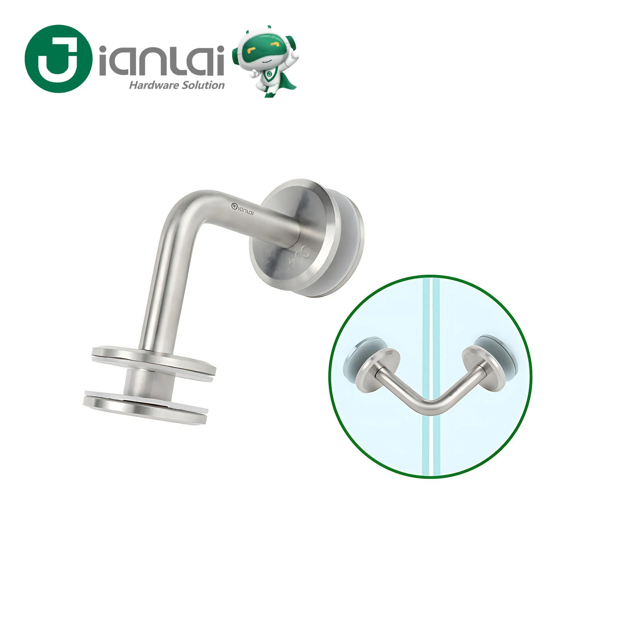 Glass Railing Holder Stainless Steel Balustrade Glass Mounted Handrail Bracket