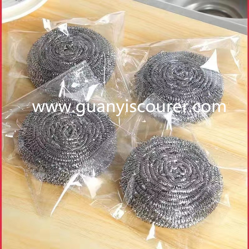 Stainless Steel 410 Wire Metal Pot Scourer Spiral Scrubber