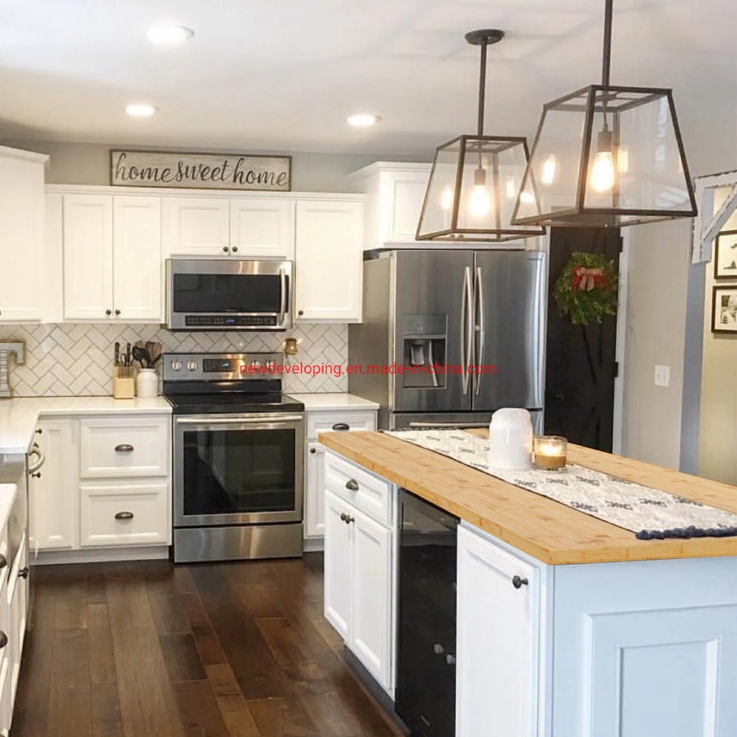 Durable Laminated Bamboo Wood Countertops Block for Kitchen