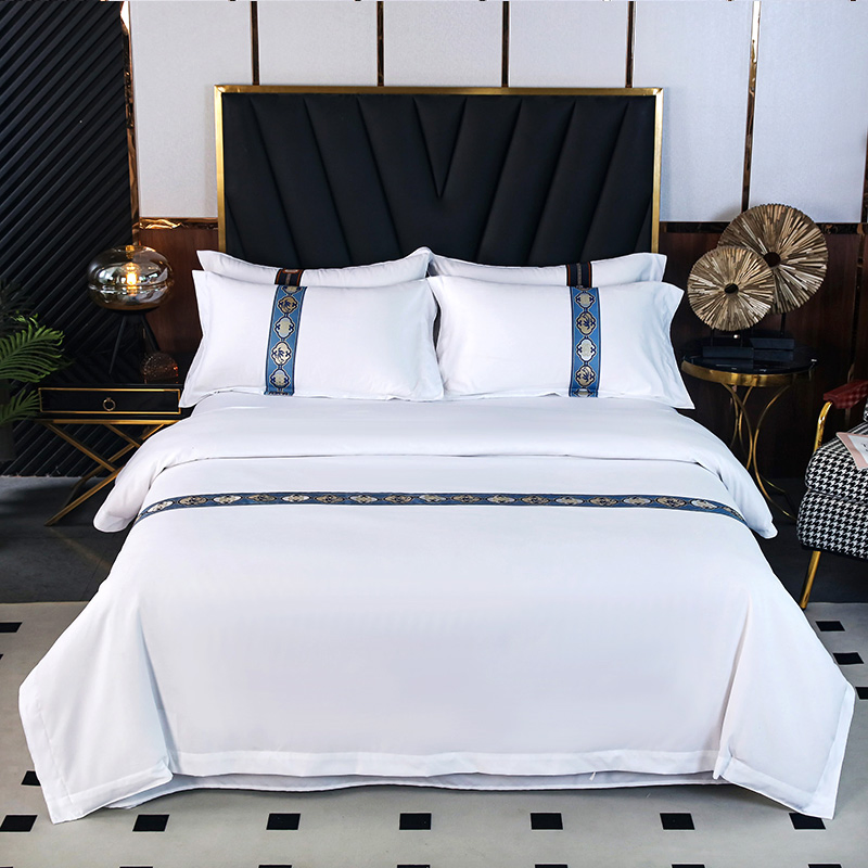 Duvet Cover Home Bed Linen Comforter Sets White Cotton Bedding Set for Hotel