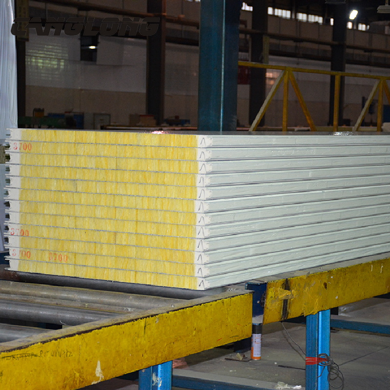 EPS/PU/Rock Wool Sandwich Panel Board Used for Steel House Wall and Roof