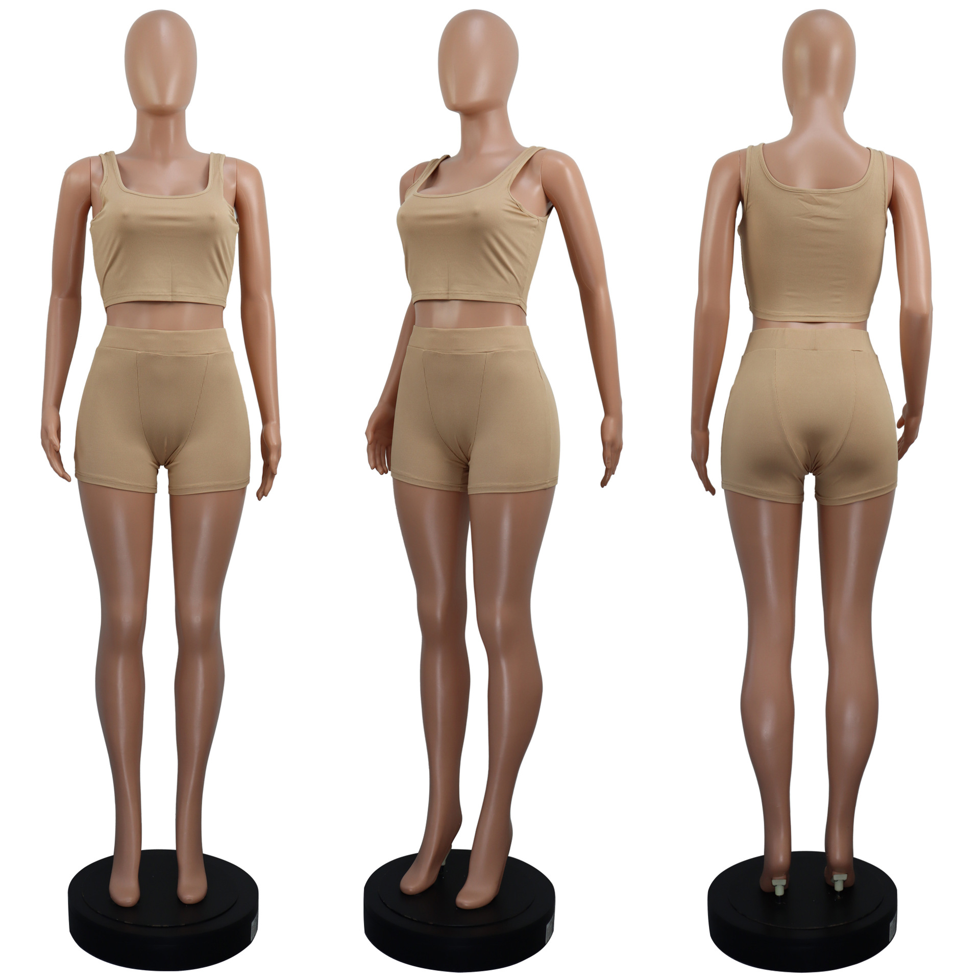 Комплект женский летний майка и шорты байкерские спортивный