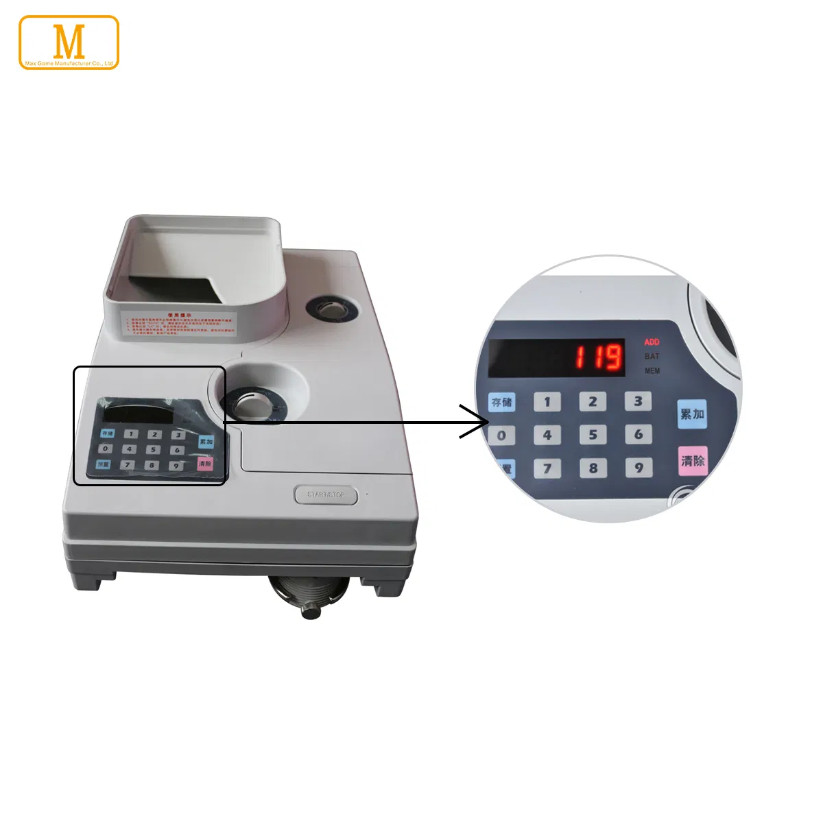 OEM Factory CE Approved High-Speed High Speed Coin Counter Machine with Multiple Coin Denominations