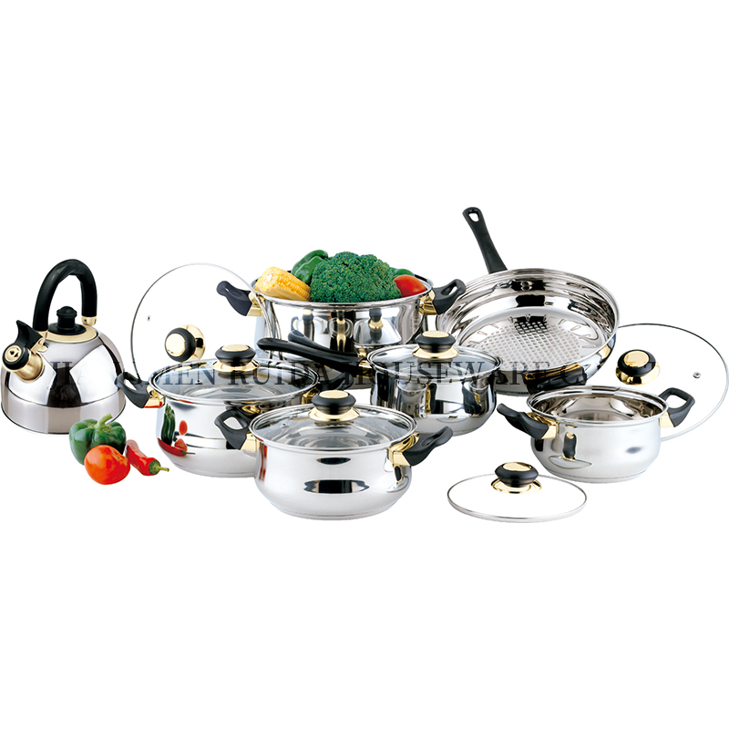 Professional Kitchenware Stainless Steel Pots Pans Utensils Casseroles Cookware Set