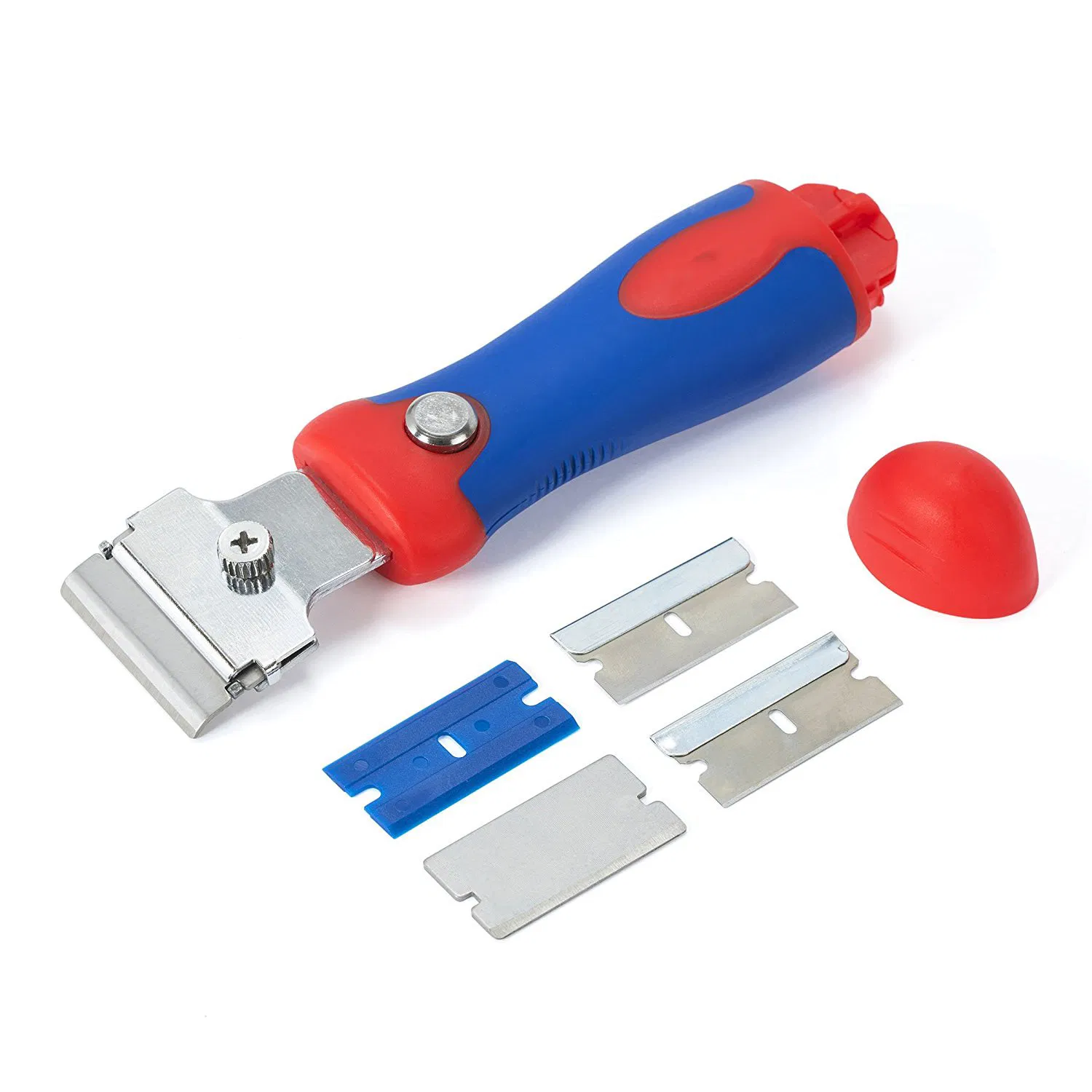 Cleaning Scraper Plastic Razor Scraper with Metal Blades and Double-Edged Plastic Blades