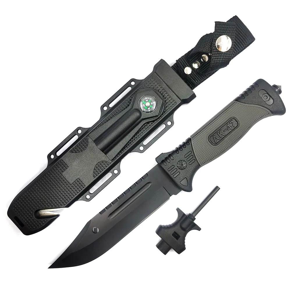 Fbk-Ak47 11.8 Inches Tactical Survival Rescue Hunting Paratrooper Fixed Blade Knife Multipurpose
