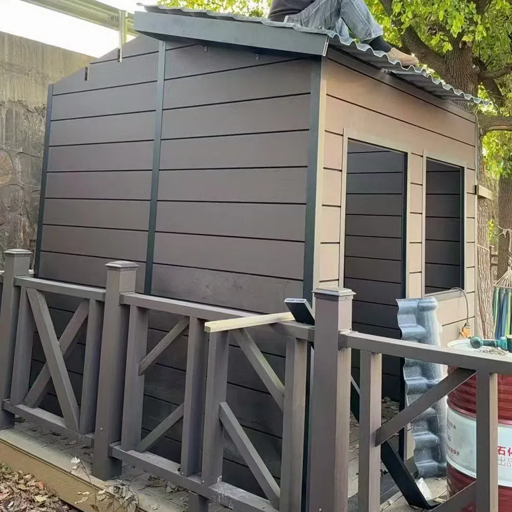 Whole Set Easy Installation Outdoor WPC Co-Extrusion Hollow Shed Garden House